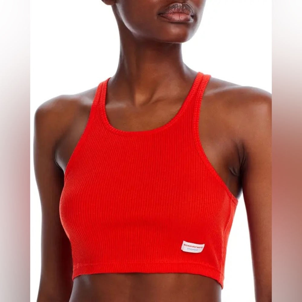 Alexander Wang. Fiery Ref Ribbed Racerback tank. Size Medium.